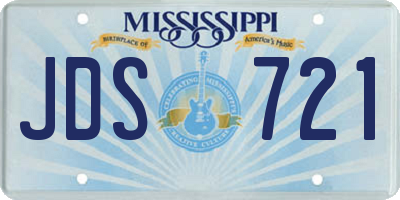 MS license plate JDS721