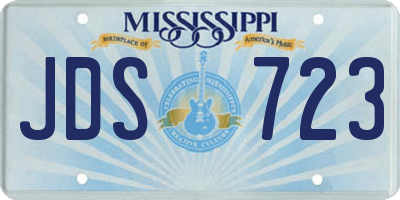 MS license plate JDS723