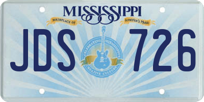 MS license plate JDS726