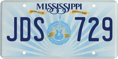 MS license plate JDS729