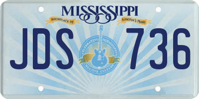 MS license plate JDS736