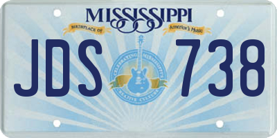 MS license plate JDS738