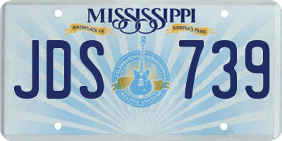 MS license plate JDS739