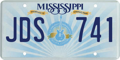 MS license plate JDS741