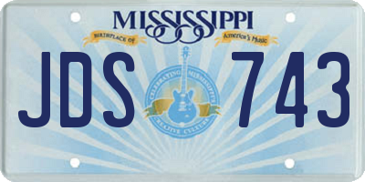 MS license plate JDS743