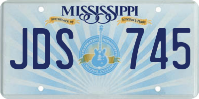 MS license plate JDS745