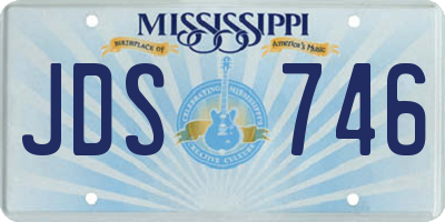 MS license plate JDS746