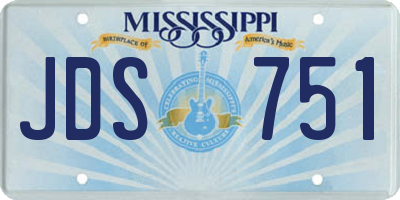 MS license plate JDS751