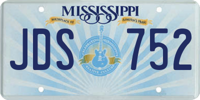 MS license plate JDS752