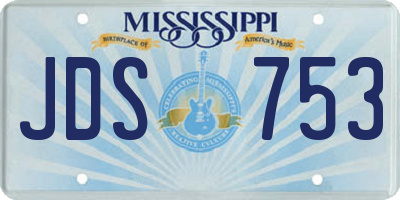 MS license plate JDS753