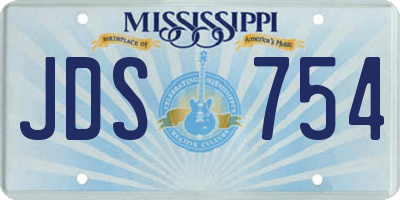 MS license plate JDS754