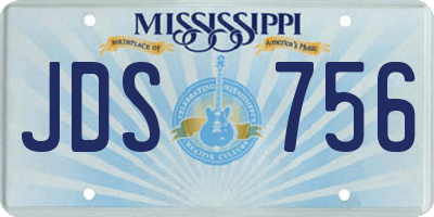 MS license plate JDS756