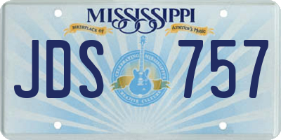 MS license plate JDS757