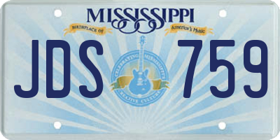 MS license plate JDS759