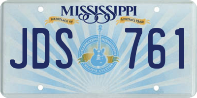 MS license plate JDS761