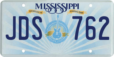 MS license plate JDS762