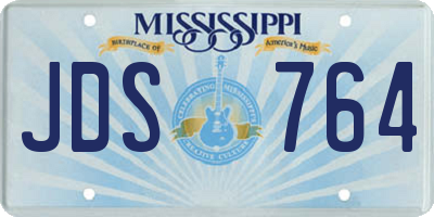 MS license plate JDS764