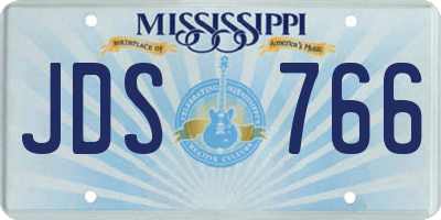 MS license plate JDS766