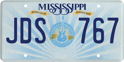 MS license plate JDS767