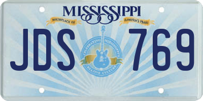 MS license plate JDS769