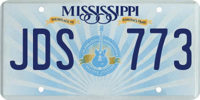 MS license plate JDS773