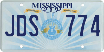 MS license plate JDS774