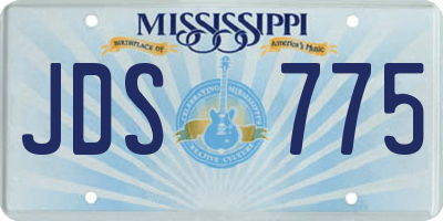 MS license plate JDS775
