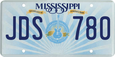 MS license plate JDS780