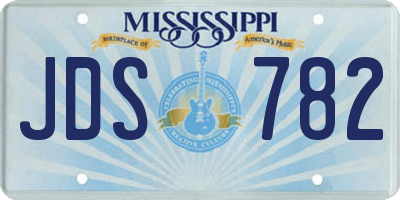 MS license plate JDS782