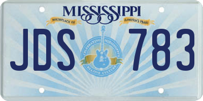 MS license plate JDS783