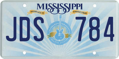 MS license plate JDS784