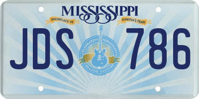 MS license plate JDS786
