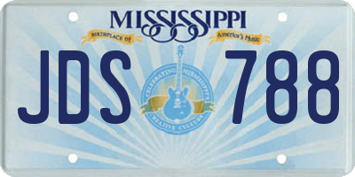 MS license plate JDS788
