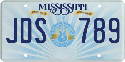 MS license plate JDS789
