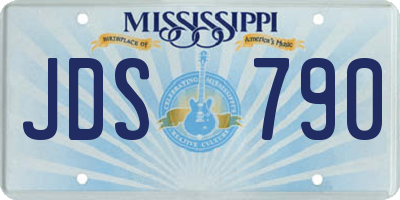 MS license plate JDS790