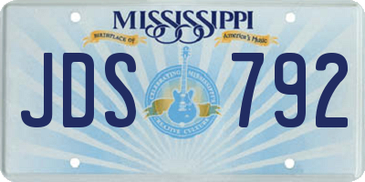 MS license plate JDS792