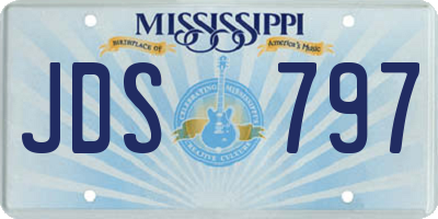 MS license plate JDS797