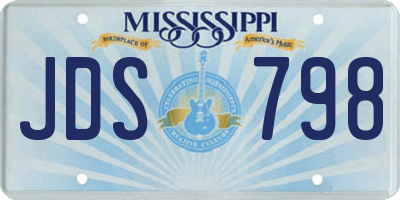 MS license plate JDS798