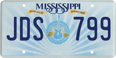MS license plate JDS799