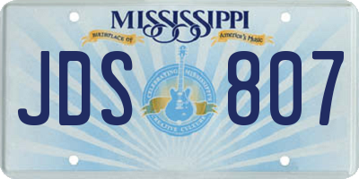 MS license plate JDS807