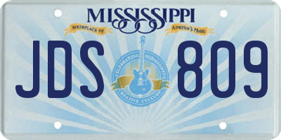 MS license plate JDS809