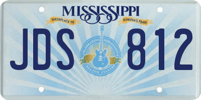 MS license plate JDS812