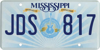 MS license plate JDS817