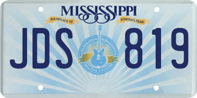 MS license plate JDS819