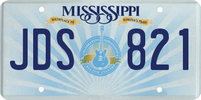 MS license plate JDS821