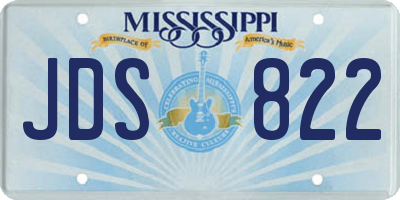 MS license plate JDS822