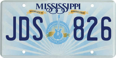 MS license plate JDS826
