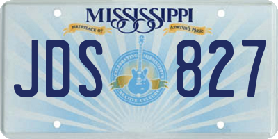 MS license plate JDS827
