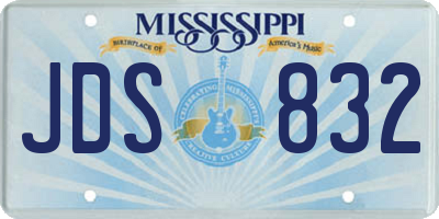 MS license plate JDS832