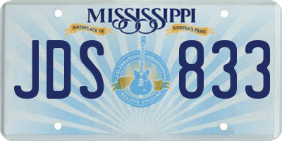 MS license plate JDS833